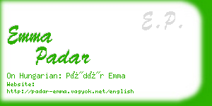 emma padar business card